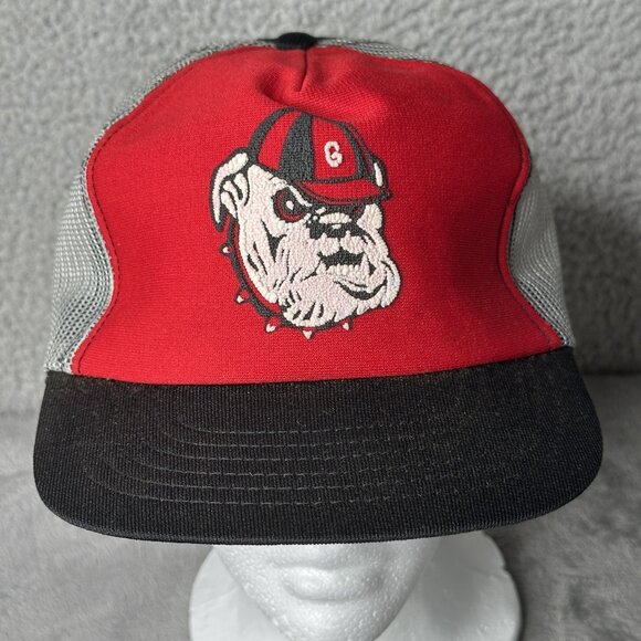 Vintage Georgia Bulldogs Trucker Hat‎ Snapback Mesh Made in USA - Picture 1 of 11